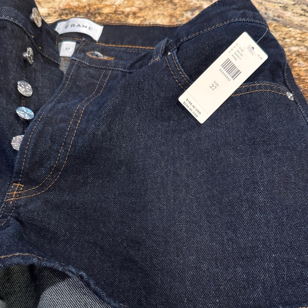 Frame Denim Women's High Rise Dark Blue Jeans shorts